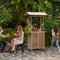 Vintiquewise Rustic Wooden Outdoor Bar Counter with Roof Beautiful Decor Accent for Patio Garden & Backyard Ideal as Bartender Station Lemonade Stand BBQ Beverage Table & Event Booth for Home Parties